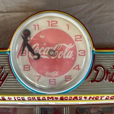 Vintage Coca-Cola Family Drive In - Wall Clock 1950s
