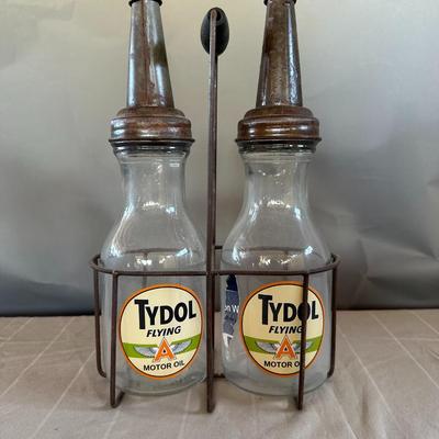 Set of Two (2) Tydol Flying Motor Oil Bottles