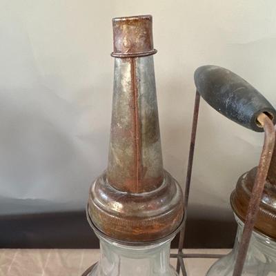 Set of Two (2) Tydol Flying Motor Oil Bottles