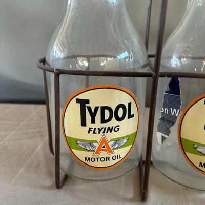 Set of Two (2) Tydol Flying Motor Oil Bottles