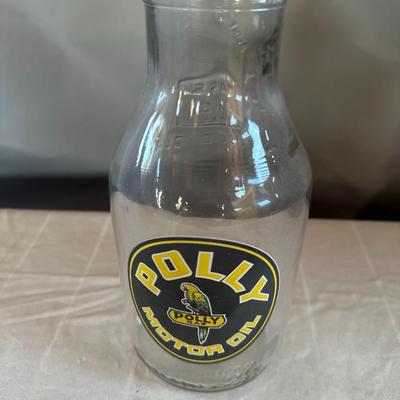 Polly Motor Oil Antique Glass Bottle