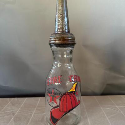 Texaco "Fire Chief" Motor Oil Antique Glass Bottle