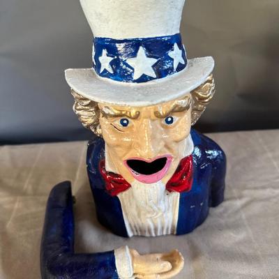 Die Cast Iron - Uncle Sam Coin Bank (Broken Arm)