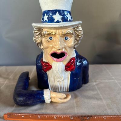 Die Cast Iron - Uncle Sam Coin Bank (Broken Arm)