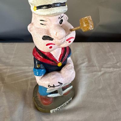 Popeye the Sailor Man Cast Iron Coin Bank