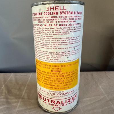 Antique Shell Oil Cooling System Detergent Cleaner Can