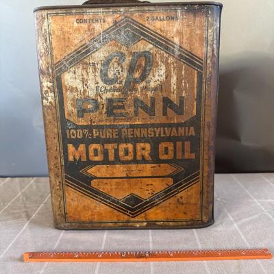 Antique CP Penn Motor Oil Can
