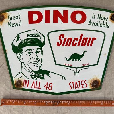 Dino Sinclair Oil Metal Sign