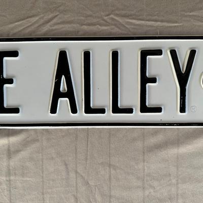 "Gasoline Alley" Metal Street Sign