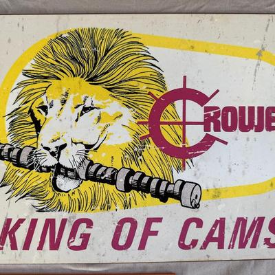 Crower "King of Cams" Metal Sign