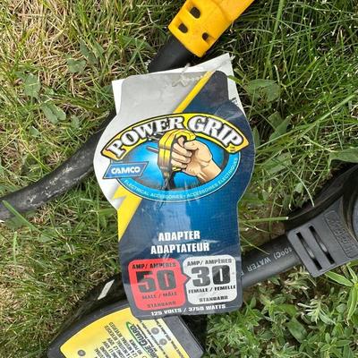 CAMCO POWER GRIP DOGBONE ADAPTER & A SURGE GUARD RV POWER PROTECTION