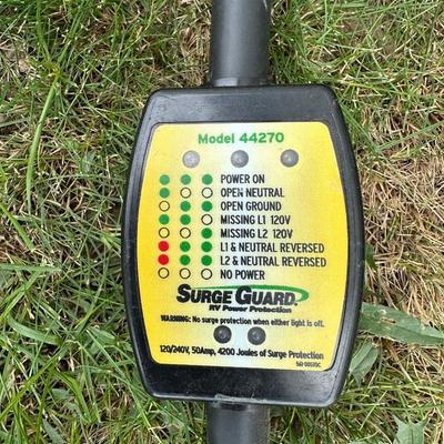 CAMCO POWER GRIP DOGBONE ADAPTER & A SURGE GUARD RV POWER PROTECTION