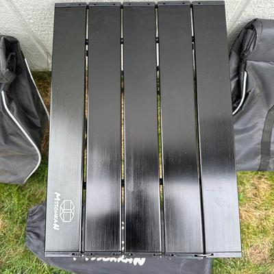 BANJO BROTHERS WATERPROOF CYCLING PANNIERS AND A FOLDING TABLE