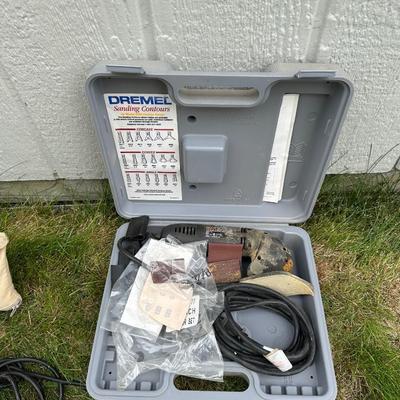 DREMEL, CUT OUT TOOL AND A BELT SANDER