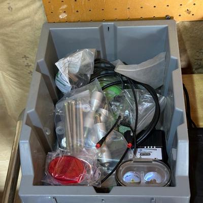 3 STACKABLE BINS OF HARDWARE