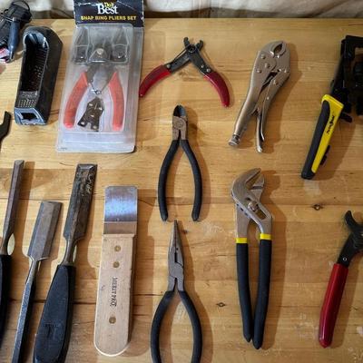 A VARIETY OF HAND TOOLS