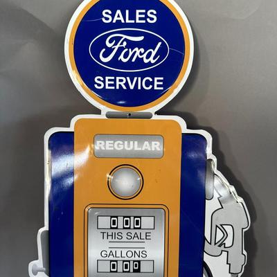 Ford Sales Service Hanging Metal Sign