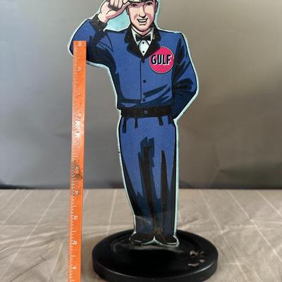 Vintage Gulf Gas Station Attendant Stand up mini display Figurine