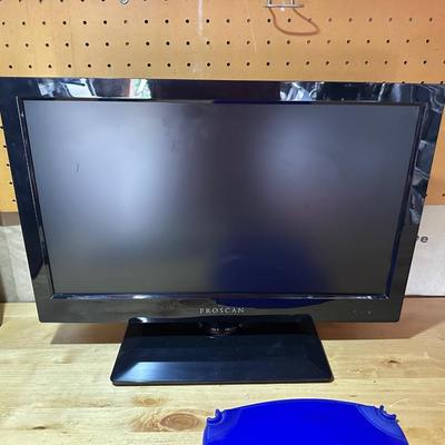 HP COMPUTER TOWER W/WIN 7 AND A PROSCAN 19" LED TV
