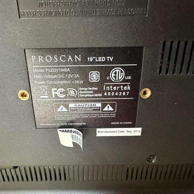 HP COMPUTER TOWER W/WIN 7 AND A PROSCAN 19" LED TV