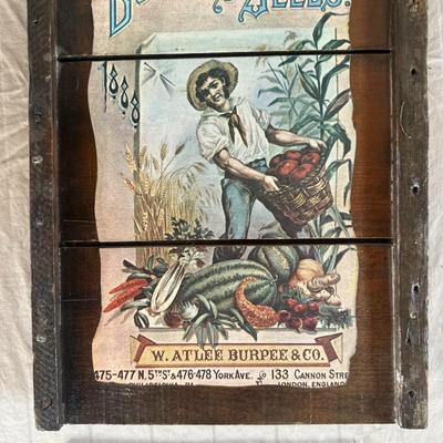 Burpee's Seeds Wooden Hanging Sign