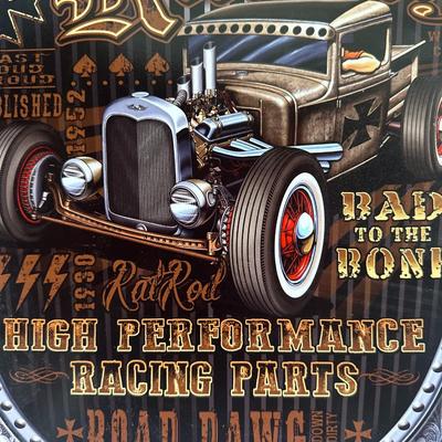 Outlaw Racing Hanging Metal Sign