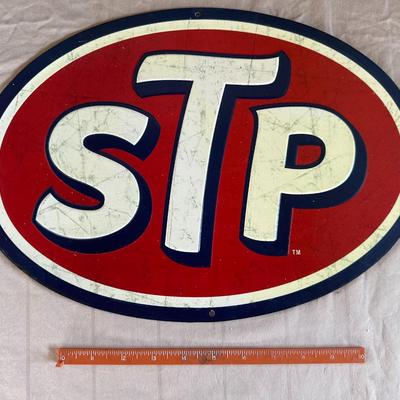 Antique STP Hanging Metal Sign
