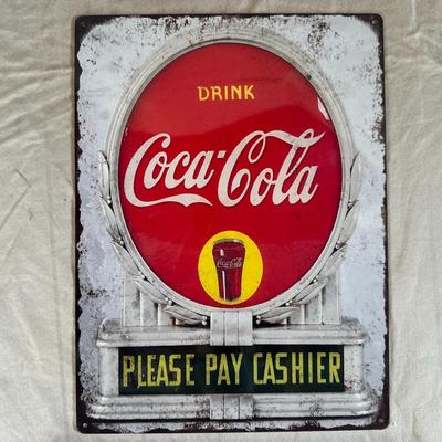 Antique Coca Cola Metal Sign
