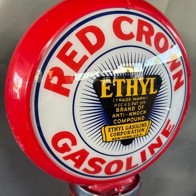 Antique Red Crown Ethyl Gasoline Red Gas Pump