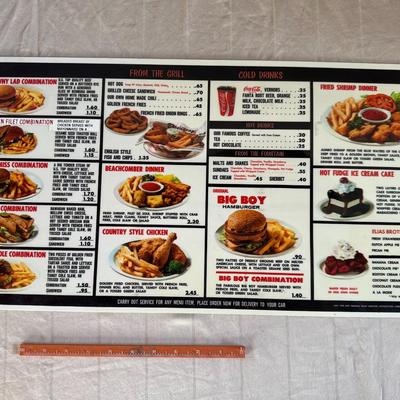 Vintage Bob's Big Boy Menu