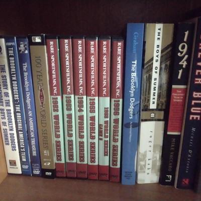 Collection of Sports Books and DVDs- Mostly Baseball