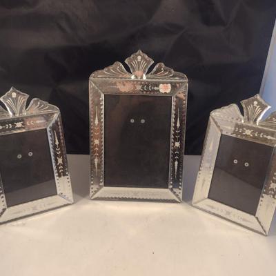 Group of Etched Picture Frames