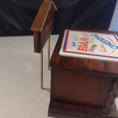Vintage Napkin Holder with Drink Coasters
