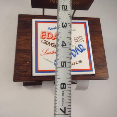 Vintage Napkin Holder with Drink Coasters