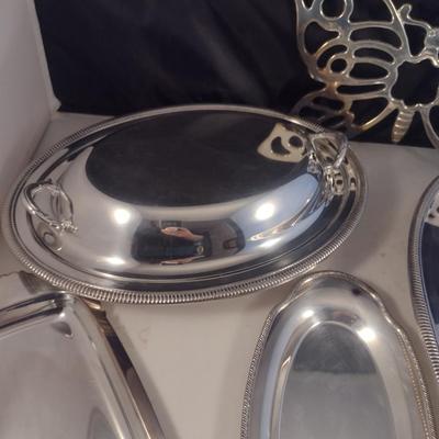 Collection of Metal Serve Ware