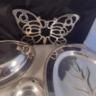 Collection of Metal Serve Ware