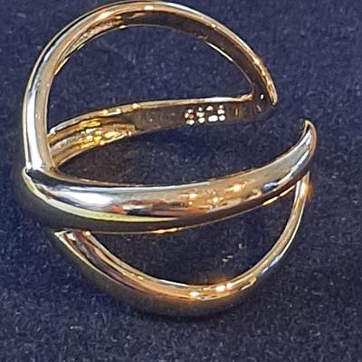 18kt Gold Overlay Sterling Silver Ring