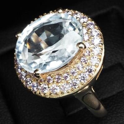 Colorless Lab Grown Sapphire Oval 7.55Ct