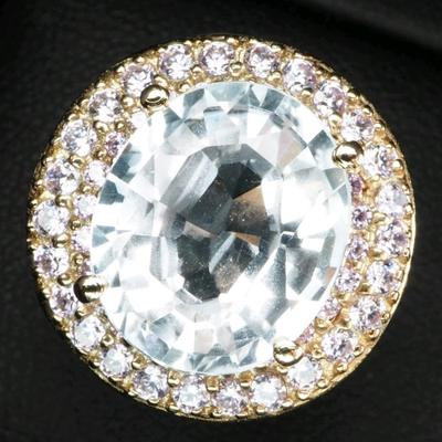 Colorless Lab Grown Sapphire Oval 7.55Ct