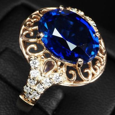 Classically Navy Blue Lab Grown Sapphire 6.65Ct