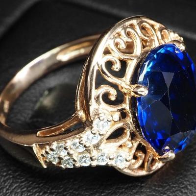 Classically Navy Blue Lab Grown Sapphire 6.65Ct