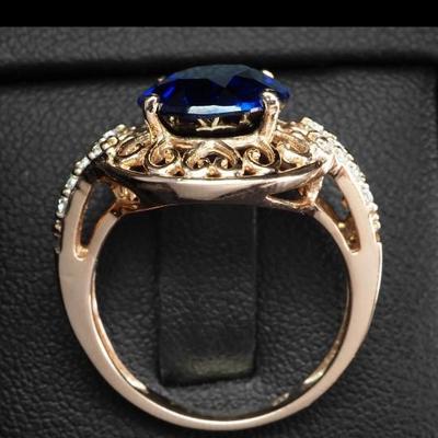 Classically Navy Blue Lab Grown Sapphire 6.65Ct