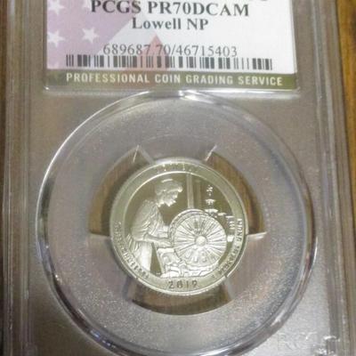 25C LOWELL NP PCGS PR70DCAM LEN BUCKLEY FIRST STRIKE
