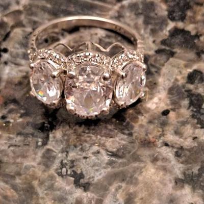 925 Sterling Silver Moissanite Ring