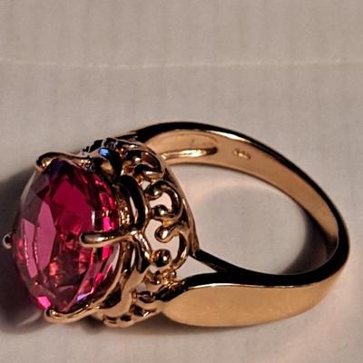 Lab grown Pink Sapphire Ring