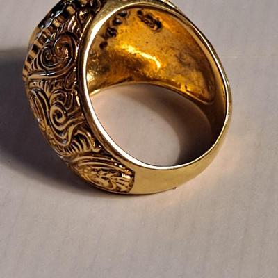 18kt Gold Overlay Sterling Silver Lab Grown Sapphire