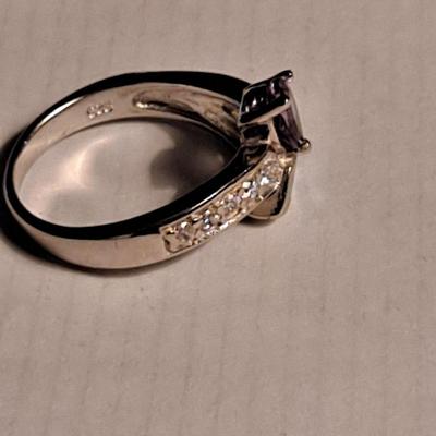 Opal and amethyst Ring