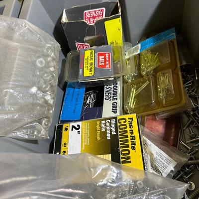STACKING BINS OF VARIOUS HARDWARE