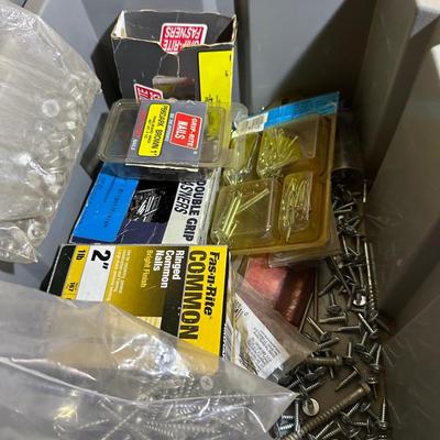 STACKING BINS OF VARIOUS HARDWARE