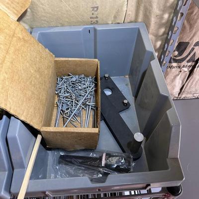 STACKING BINS OF VARIOUS HARDWARE